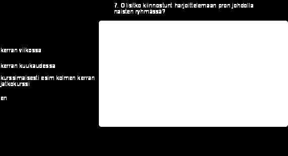 7. Olisitko kiinnostunt harjoibelemaan pron johdolla