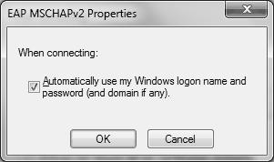 69 EAP MSCHAPv2-asetuksista otetaan pois käytöstä paikallisen Windows-käyttäjätunnuksen käyttö, sillä