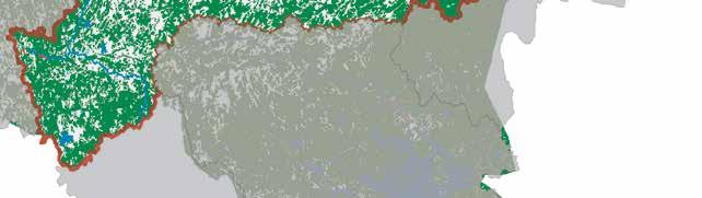 HETTA Valtakunnan raja Kemijoen vesistöalue 1 Rakennetut alueet 2 Maatalousalueet 3 Metsät sekä avoimet kankaat ja kalliomaat 4 Kosteikot ja avoimet suot 5