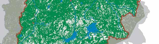 Maankäyttö Kemijoen vesistöalueella 0 25 50 km CLC2000 SYKE, EEA Valuma-alueet SYKE; Joet ja järvet Maanmittauslaitos lupa nro 7/MML/15 Kemijoen vesistöalueella