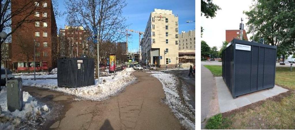 Asema sijaitsee lähellä Tikkurilantien, neilikkatien ja Ratatien liikennevaloristeystä jalkakäytävien rajaamalla nurmikkoalueella.