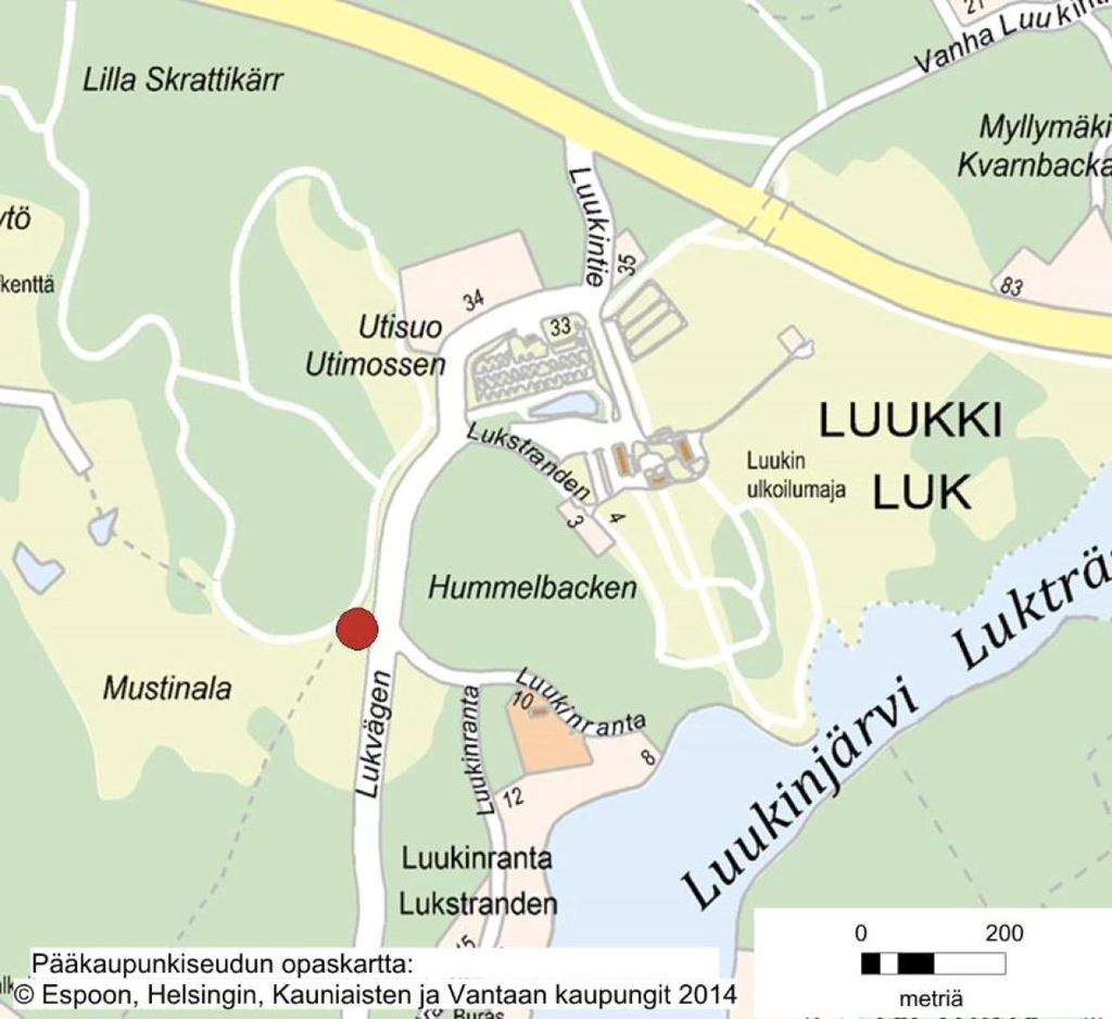 Aseman nimi ja lyhenne: Luukki, Luu Osoite: Luukintie, Espoo Koordinaatit (ETRS-GK25): 6689142:25482583 Mittausvuodet: Mittausparametrit v.