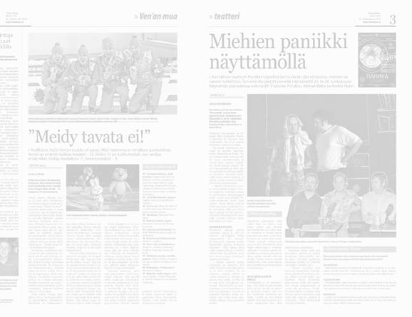 2014 Olimpialaispäivät karjalaisissa kylissä s. 6 Pienet olimpialaiskisat piettih Jyškyjärven, Kalevalan ta Veš ke lykšen kylissä.