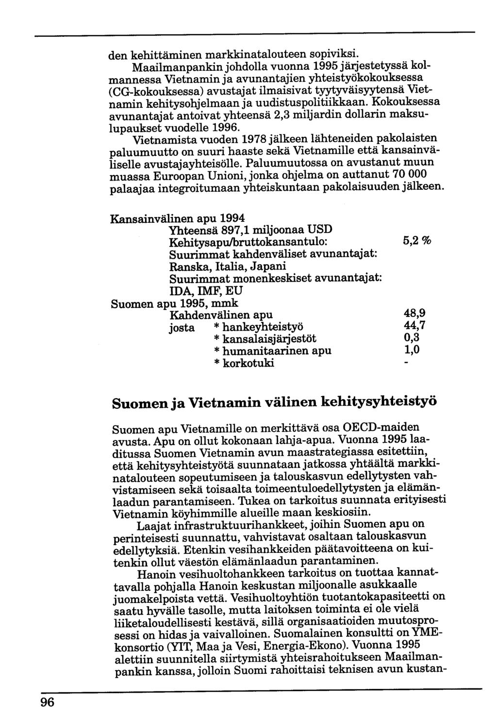 den kehittäminen markkinatalouteen sopiviksi.