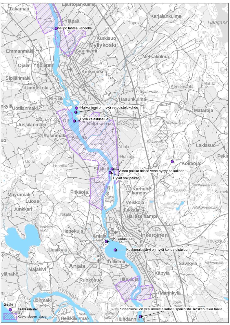 Kuva 11 Kalastuspaikat