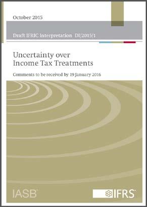 Lisätietoja Luonnos IFRIC-tulkinnasta Uncertainty over Income Tax Treatments DI/2015/1 http://www.ifrs.