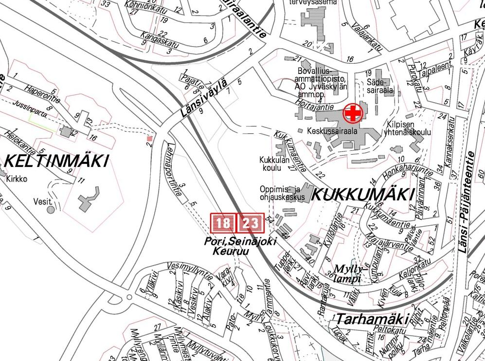 KAUPUNGINOSAN KATUALUETTA KUKKUMÄEN ERITASOLIITTYMÄ