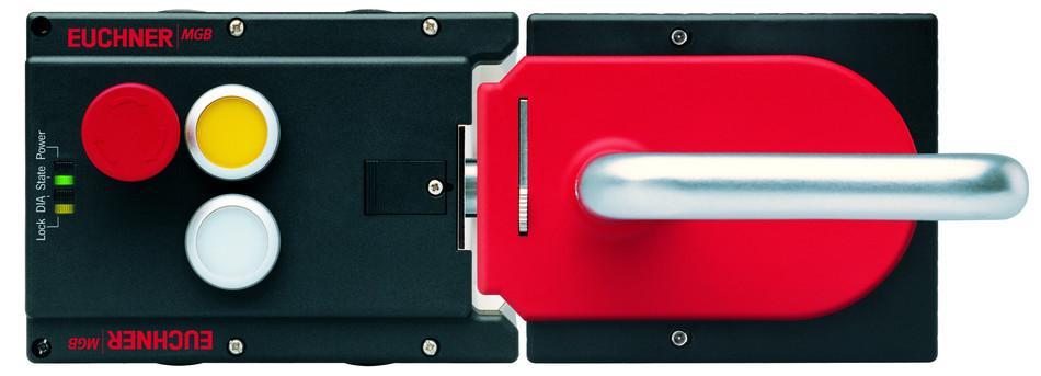29 6.3.3 Euchner MGB (Multifunctional Gate Box) Kappale käsittelee MGB-turvakytkintä, jossa turvatoiminto on kahdennettu sähkölukon ja RFID-tekniikalla toteutetun turvarajan avulla.