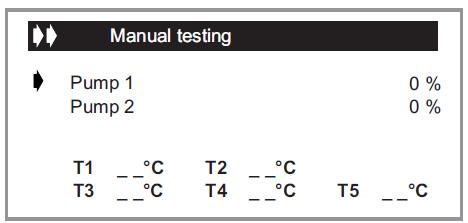 Asentajalle Huolto Testi Suomi Huolto Aika ja päivämäärä Järjestelmä Lisä Lasiputkikeräin Virtausmittaus Kieli - Valitse rivi English painamalla (+) tai (-). Aktivoi sitten valinta painamalla.