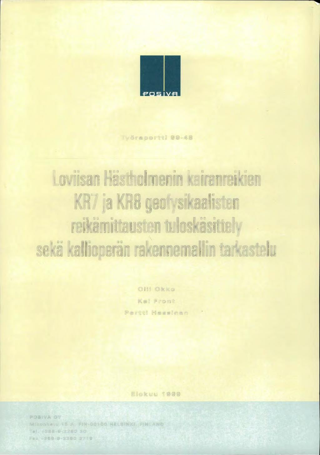 Työraportti 99-48 Loviisan Hästholmenin