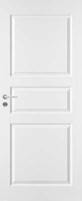 Massiivirakenteinen maalattu valkoinen sileä ovilehti 1S