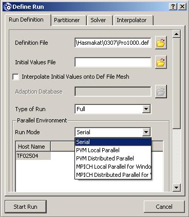 33 (54) Kuvio 15: CFX-Solverin Define Run -ikkuna Ajoasetukseksi valittiin Run Mode -valikosta Serial eli sarja-ajo.