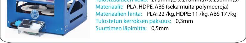 Laitteessa on useampia tulostuspäitä ja sillä voidaan tuottaa kaksi- tai kolmiväri tulosteita. RapMan:in tulostusprosessi on hieman erilainen verrattuna esimerkiksi RepRapiin.