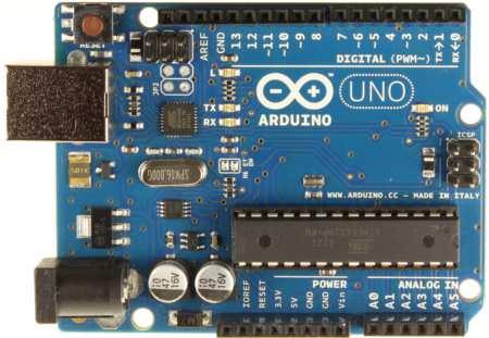 KUVA 8. Arduino Uno (9) 4.2 Arduino IDE Avoimen lähdekoodin Arduino-kehitysympäristö (kuva 9) on helppokäyttöinen koodin kirjoitukseen ja alustalle lataamiseen.