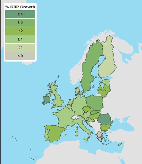 BKT-kehitys ja -ennusteet Alman toimintamaissa 2015-2017E BKT-ennusteet 2016 Euroopassa 2015 2016 2017 5% 3% 1,9 % 1,9 % 2,4 % 2,7 % 3,1 % 3,1 % 2,8 % 2,8 % 1,6 % 4,2 % 2,1 % 2,6 % 3,6 % 3,2 % 3,3 %