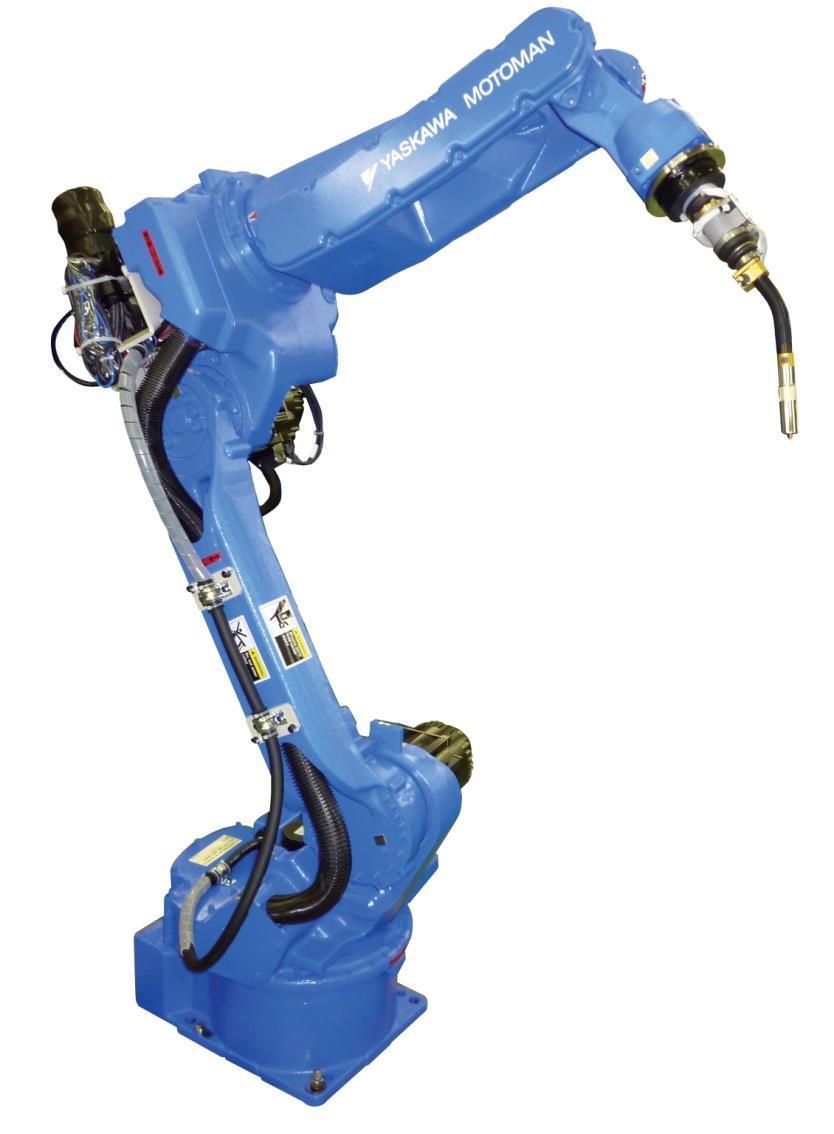 13(48) 2.4 Hitsausrobotti Hitsausrobotti on tavallinen teollisuusrobotti, jolla on työkaluna esim. kaarihitsauspistooli.
