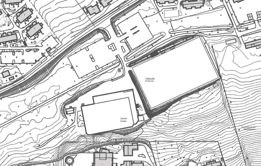 2 (11) 1 Lähtötilanne Kauniaisten jäähallin vieressä sijaitsevalle jalkapallokentälle on suunniteltu rakennettavan ylipainehalli.