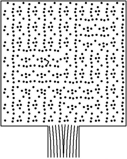 Average mean free path (distance between collission) in nitrogen residual gas