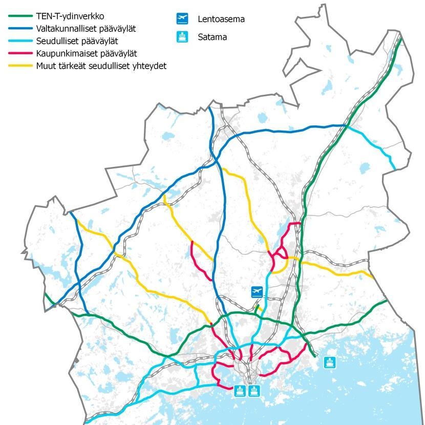 Palvelutason tavoitetasot Kuljetusten sujuvuuden tavoitetasot Joukkoliikenteen kilpailukyvyn tavoitetasot Ruuhkautuvuuden hallinnan tavoitetasot 1. TEN-T-ydinverkko 9 9 9 2.