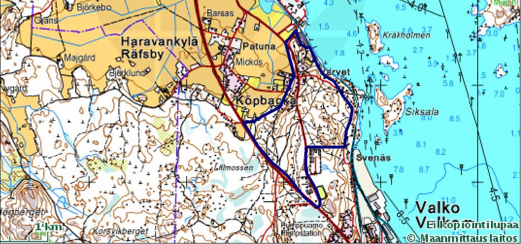 sekä Harmaakallion alueen osayleiskaavaan. Suunnittelukohteena oleva alue sijaitsee Köpbackan metsäalueella, n. 4 km kaupungin keskustasta etelään.