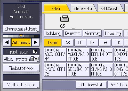 Asiakirjan tallentaminen 1. Paina [Valitse tiedosto]. 2. Valitse lähetettävät asiakirjat. Jos valitset useita asiakirjoja, ne lähetetään valintajärjestyksessä.