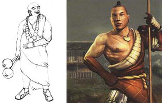 BioWare- pelifirman vanhempi taiteilija Rion Swanson kommentoi Jade Empire -pelin Sagacious Zu- munkin kehitysprosessia seuraavasti: In fact, one of the more challenging aspects of the character