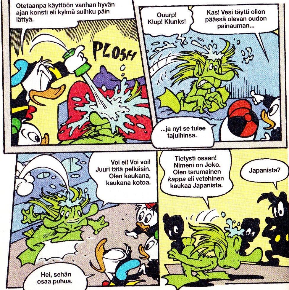 jolloin vesi valuisi pois sen päälaella olevasta kolosta, ja kapasta tulisi voimaton. Papp on nimittäin ainoa, joka mainitsee sen, että kapat ovat helposti huijattavissa. 6.3.