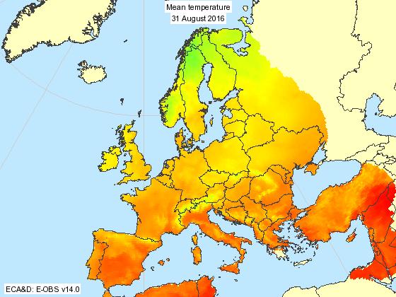 Ilmastodata E-OBS-data (www.ecad.