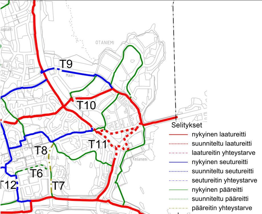 18 / 44 Kuva 21. Pyöräilyn tavoiteverkko vuodelle 2035. 3.4 Joukkoliikenne Tutkittavat joukkoliikenteen linjastovaihtoehdot laadittiin vuosille 2020 ja 2035.