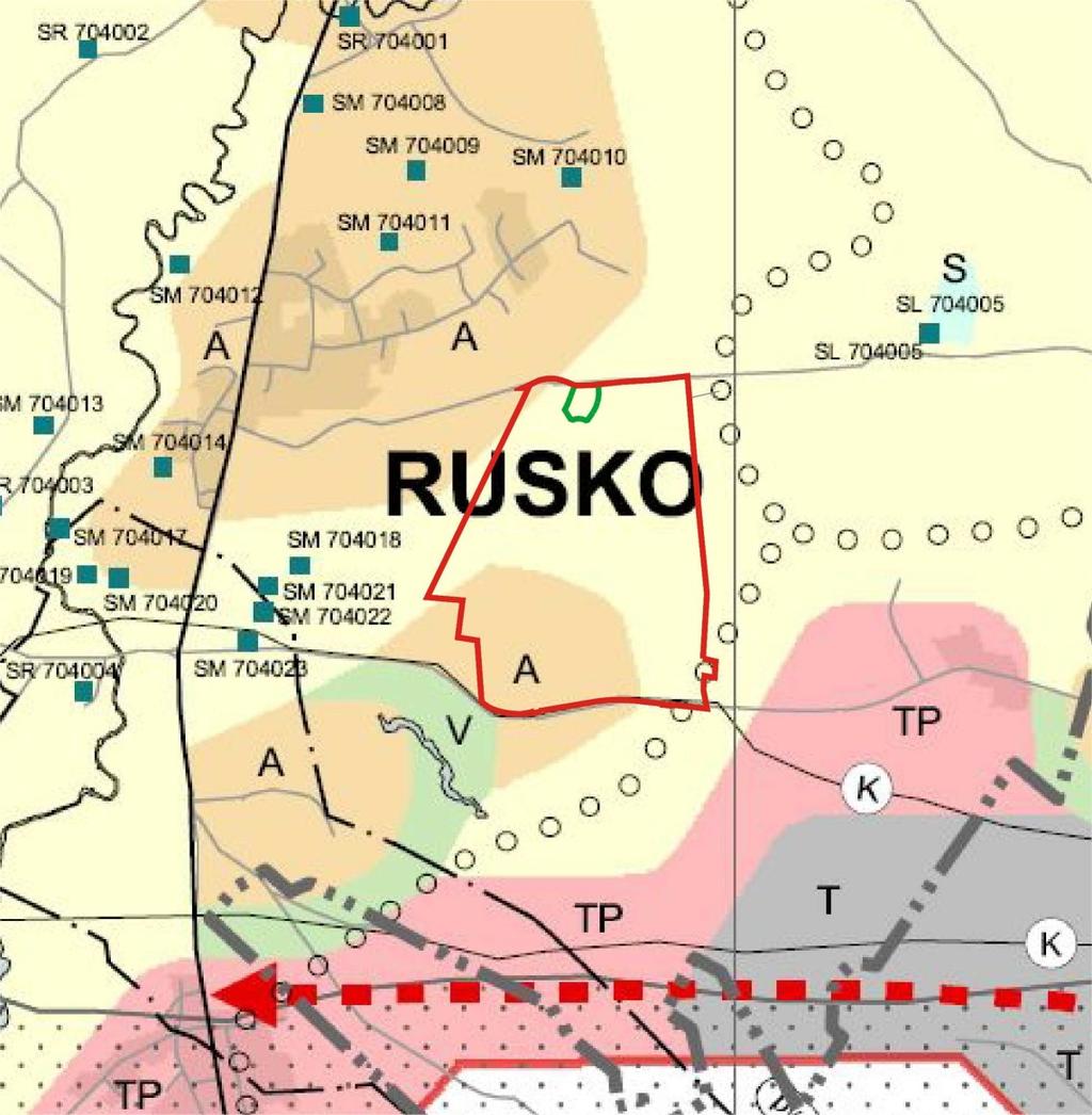 sivu 2 (6) Suunnittelutilanne Maakuntakaava Ote Maakuntakaavasta Kaavamuutosalue (vihreä rajaus) on osa Ruskon Päällistönmäen asemakaavan aluetta (punainen rajaus).