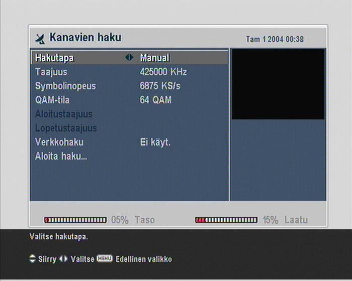 3. Digitaalisen vastaanottimen liittäminen televisioon 1) Liitä antennikaapeli CABLE IN liittimeen digitaalisessa vastaanottimessa.