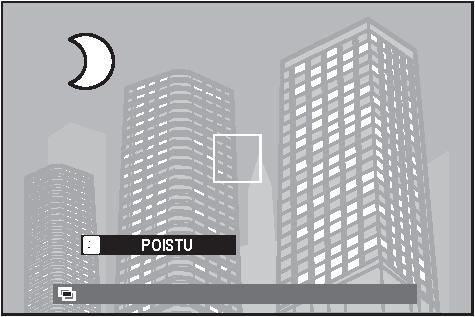 Kuvaustila j Useita valotuksia Luo valokuva, jossa yhdistyy kaksi valotusta. 1 Valitse j kuvaustavaksi (P 53). 2 Ota ensimmäinen kuva. + 4 Ota toinen kuva käyttäen ensimmäistä kuvaa apuna.