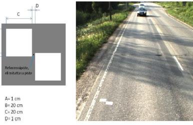 15 3.3 Mittaustavat 3.3.1 Signaloitu mittaus Ennen mobiililaserkeilausta mitattava kohde voidaan signaloida. Signaloinnilla halutaan parantaa laserkeilauksen lopputarkkuutta.