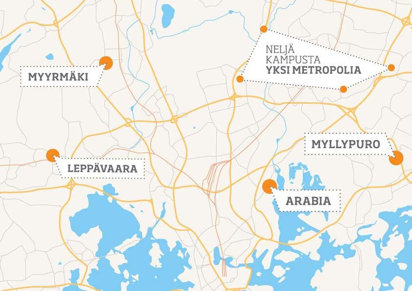 NELJÄLLE KAMPUKSELLE Rakennus- ja kiinteistöala Leppävaarasta ja Helsingistä (Agricolankatu) muuttaa Myllypuron kampukselle kesällä/alkusyksyllä 2018.