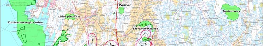 Lappfjärdin tuulipuiston suunnittelualue sijaitsee noin yhdeksän kilometriä Kristiinankaupungin keskustasta kaakkoon ja se on pinta-alaltaan noin 48 km 2.