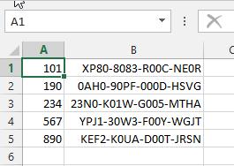 4 Koostumusnumerot sisältävän CSV-tiedoston luominen Jos haluat luoda useita UFI-tunnisteita kerrallaan muista kuin peräkkäisistä koostumusnumeroista, koostumusnumerot on syötettävä teksti- tai