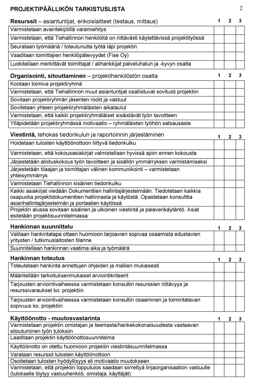 Liite 3 (2/2) Tiehallinnon