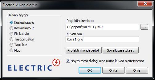 10 Kuva 2CadsPlanner Client 16 kuvan sovelluksen valinta Keskuskaavioiden tarkoituksena on listata jokaisen komponentin varokkeen arvot sekä johtimien koot.