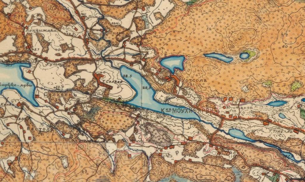 Historiallisten karttojen tarkastelu Ensimmäinen maininta todennäköisesti varhaiskeskiaikaisesta Uotsolan kylästä on vuodelta 1540. Isojakokartalla 1781 kylässä on ollut neljä taloa ja sotilastorppa.
