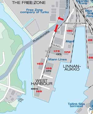 West Harbour The West Harbour has been developed to serve ro-ro transports, imports of vehicles, and the shipping of demanding project loads.