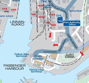 Passenger harbour INFORMATION The passenger harbour houses the passenger terminals of Tallink Silja and Viking Line.