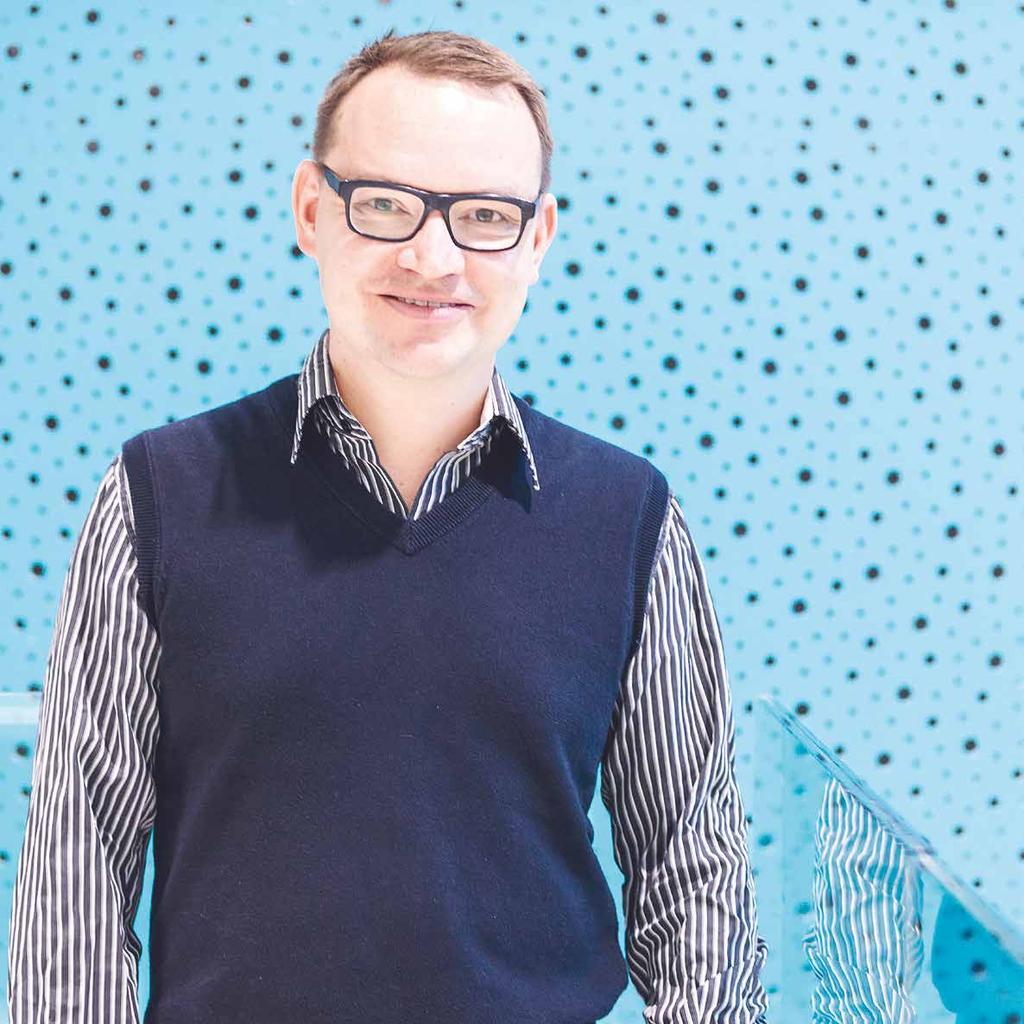 SAMI OIKARINEN Diabetestutkija Kuva: Antti Yrjönen Enterovirusten ja tyypin 1 diabeteksen välisestä yhteydestä marraskuussa 2016 filosofian tohtoriksi väitelleelle Sami Oikariselle on tärkeää, että