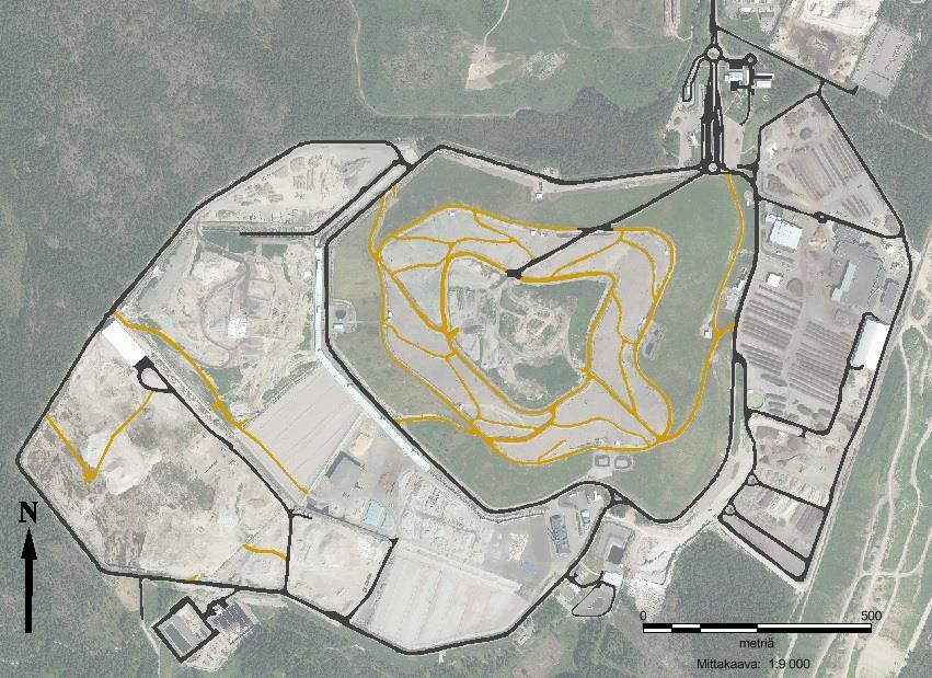 32 5.2.5 Tiet Jätteenkäsittelykeskuksen alueella on kymmeniä kilometrejä tieverkostoa.