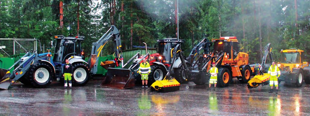 LJUNGBY JA LÄNKKÄRI TUUSULAN KUNNAN LUOTTOKONEET Kunnan omistama Ljungby-pyöräkuormaaja ja ulkopuolisten urakoitsijoiden Lännen-monitoimikoneet palvelevat Tuusulan kuntaa monipuolisesti ja