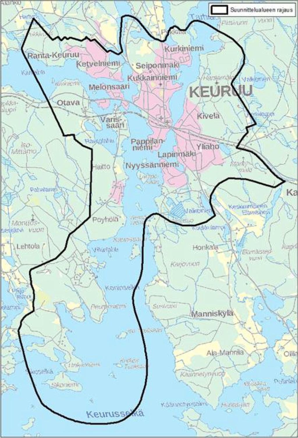 á Vt18 ja mt621 sekä mt621 eteläosan osayleiskaavat (2016) Keuruun kaupungin oikeusvaikutuksettomat yleiskaavat: á Keurusselän rantaosayleiskaava (1980) á Keskustan osayleiskaava (1991) ͶǤͳãîáãéé