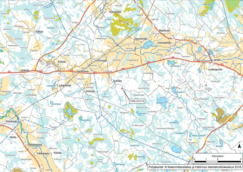 GEOLOGIAN TUTKIMUSKESKUS 22 Mustamäki Kunta: Sievi Havaintotunnus: HCBJ-2015 16 Koordinaatit: X: 366567 Y: 7088569 Laatuluokka testattu: II Pinta-ala: 150 x 70m Kivilaji: Felsinen vulkaniitti