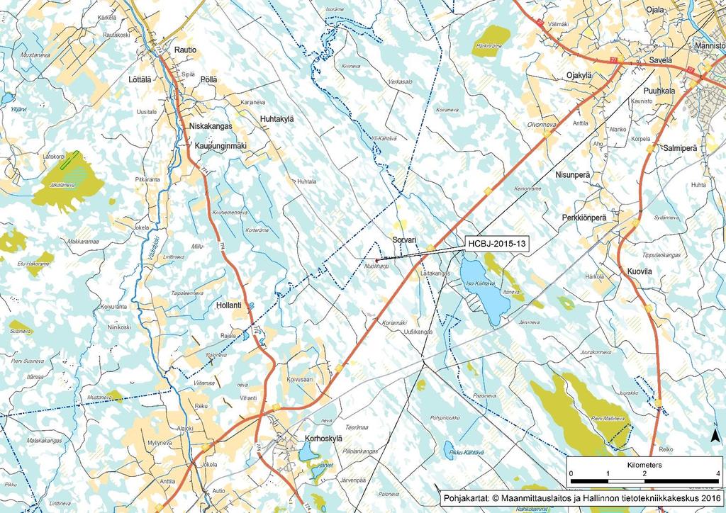 GEOLOGIAN TUTKIMUSKESKUS 23 Nuoliharju Kunta: Sievi Havaintotunnus: HCBJ-2015 13 Koordinaatit: X: 369742 Y: 7102502 Laatuluokka testattu: II Pinta-ala: 100 x