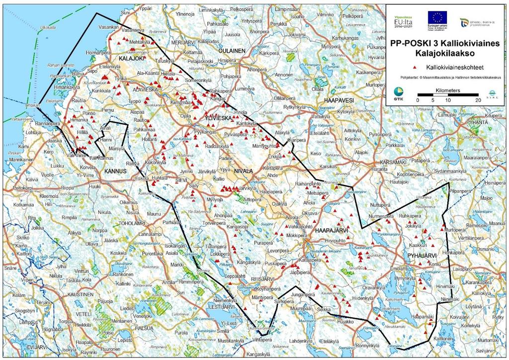 GEOLOGIAN TUTKIMUSKESKUS 2 2 TUTKIMUKSET 30.09.2016 2.1 Yleistä PP-POSKI 3 alue on hyvin laaja ja sen takia on kalliokiviainestutkimuksia tehty eri alueilla hyvin vaihtelevasti.