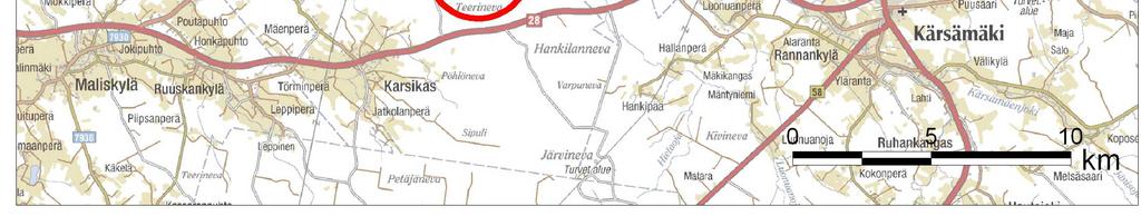 mukaisena. Hankepinta-ala on 288 hehtaaria. Vesienkäsittelymenetelmänä on ympärivuotinen pintavalutus.