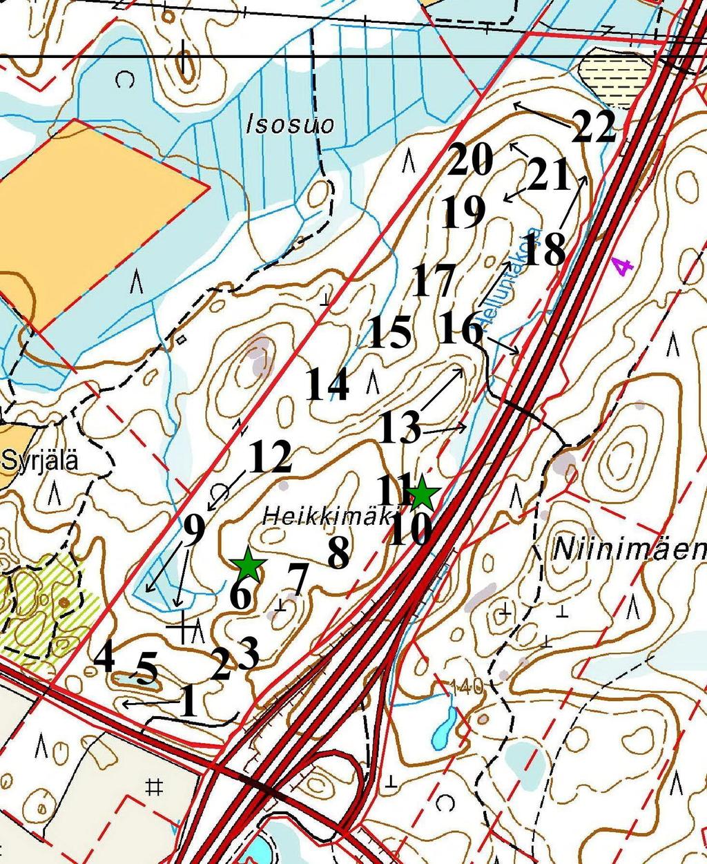 Heinolan kaupungin asemakaavoitukseen liittyvät luontoselvitykset 2010 Kartta 7.
